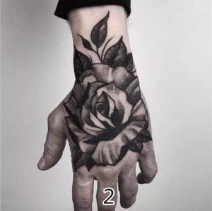 Waterproof Temporary Tattoo Sticker Rose Flower Hand back tatto Art flash tatoo fake tattoos for women men