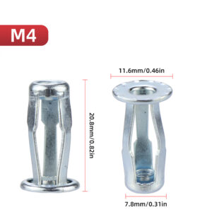 20pcs/lot M4 M5 M6 M8 Jack Nuts Expansion Clamp Petal Rivet Lock Nut Bolt Hollow Wall Iron Alloy Rivets Riveter Fixed