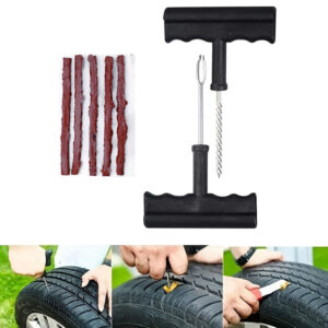 Car Tire Repair Tool Set Rubber Stripes Tool For Motorcycle Tubeless Tyre Puncture Quick Repairing Kit Outdoor Vehicle First Aid