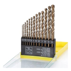 13Pcs Metric Drill Bits Set 1-10mm Tip Work for Glass Metal Tile Concrete Professional Masonry Drill Bits Tungsten Carbide Set