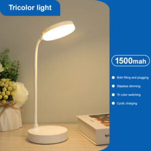 360┬░ Flexible Study Table Lamp with Clip USB Rechargeable Desk Lamp Bedside Night Light for Bedroom Study Reading Office Work