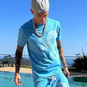 Y2K Aesthetics Summer T-shirt Short Men Women Fashion Printed Short sleeved Loose Top Drawstring Shorts Street Retro Punk Cloth
