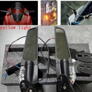 For YAMAHA YZF R6 R1 R25 R3 R125 R15 Motorcycle Accessories Mirror Modified Wind Wing Adjustable Rotating Rearview Mirror Moto