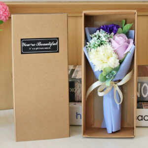 Mother’s Day Gift 3 Roses Soap Flower Carnation Bunch Gift Box