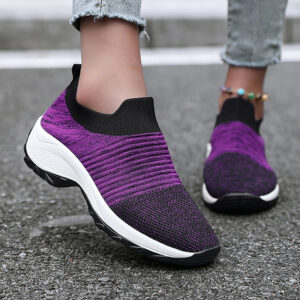 Women’s Platform Casual Shoes Breathable Sports Socks Sneakers Fashion Summer Female Vulcanized Shoes Wedge Tennis Walking Shoes