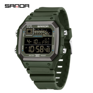 SANDA Outdoor Sport Electronic Watch Men Multifunction Watches Alarm Clock Chrono Waterproof LED Digital Double Time Watch