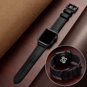 Strap for Apple watch band 44mm 42mm 45mm 49mm 41mm 40mm 38mm Leather+Silicone correa bracelet iWatch Serie 9 ultra 8 7 6 5 4 SE