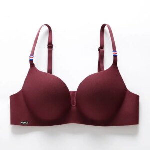 Sexy Bra One Piece Backless Bra Women Underwear Sexy Traceless Gathering Underwear Ice Silk and Steel Ring Free Full Fit Bra