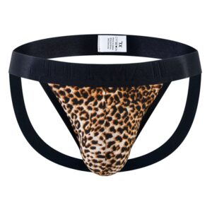 Jockstrap G-string Panties Gay Mens Underwear Bikini Briefs Sexy Panties Leopard Underpants Thong T Back Pantys Lingerie