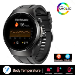 2024 New Laser Treatment Three High Smart Watch Men ECG Blood Sugar Health Tracker Smartwatch Bluetooth Call For Huawei Xiaomi