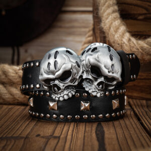 Skull and Cross Bone Pirate Halloween Costume Belt Many Options Vintage Goth Punk Belts, Halloween