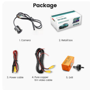 GreenYi AHD1080P Car Front Rear View Back Up Camera 170┬░ Fisheye Lens Full HD Night Vision Vehicle Reverse Camera Universal G301