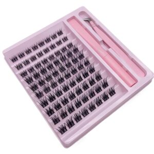New Mixed Length Cluster Lashes Kit with Glue Self Application Individual Lashes Fluffy DIY False Eyelashes Eyelash Extension