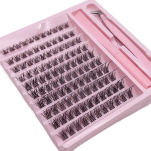 New Mixed Length Cluster Lashes Kit with Glue Self Application Individual Lashes Fluffy DIY False Eyelashes Eyelash Extension