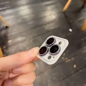 2-3pcs Fashion Pretty Shine Diamond Camera Lens Protector Case For iPhone 15 13 14 Pro Max Glitter Lens Glass Camera Cover Girl