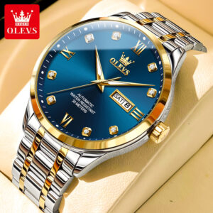 OLEVS 9946 Luxury Men’s Watch Classic Brand Automatic Mechanical Watch High Quality Diamond Waterproof Luminous Date Men Watch