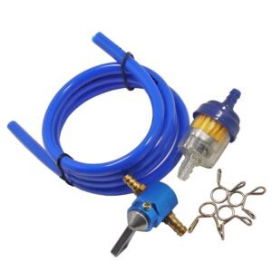 6MM ATV Mini Motocross Dirt Pit Bike Fuel Tank Switch Petcock Valve Gas Petrol Filter Hose Tube Pipe Inline Clamp Clips 70-160cc