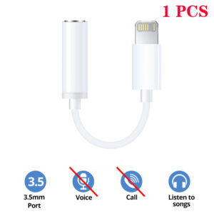 For Lighting Headphone Adapter for IPhone 11 12 13 14 Pro Max 12Mini SE 2020 XS XR X 8 7 + IOS To 3.5 Mm Jack AUX Audio Cable