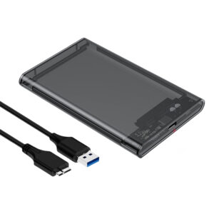 2.5 Inch HDD/SSD Case Transparent HDD SSD Enclosure USB 2.0 USB 3.0 Mobile Hard Drive Case USB3.1 Type C SATA for Laptop Tablet