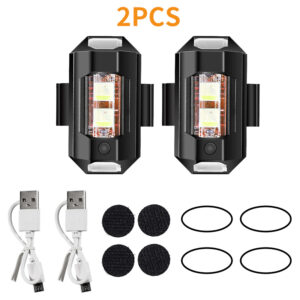 Motorcycle Lights Drone Strobe Light USB LED Anti-Collision Bike Aircraft Night Flying Mini Flashing Warning Signal Light