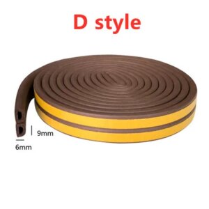 5-10 Meters Door Window Sealing Strip Self Adhesive Dustproof Soundproof Foam Seal Tape Weatherstrip Anti-Collision Rubber Seal