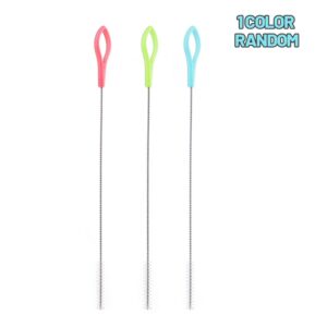 Multifunctional Stainless Steel Soft Hair Suction Glass Tube Cleaner Brushes Tools Fish Tank Straw Bottle Cleaning Long Handle Brush