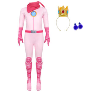 LZH Peach Princess Dress For Girls Game Role Play Clothes Cosplay Role Playing Costume Birthday Party Halloween Clothing 4-10Y