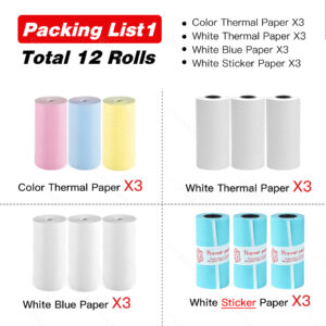 Mini Printer Thermal Adhesive Labels Printer Sticker Wireless Bluetooth Pocket Photo Printer for Home Children Gift Android IOS