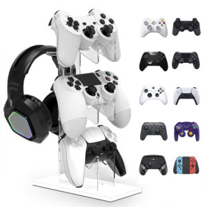 Universal 3-layer controller holder and headphone holder game accessories For PS5 PS4 storage holder black, white, transparent