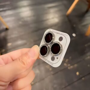 2-3Pc Fashion Pretty Shine Diamond Camera Lens Protector Case For iPhone 12 15 14 Pro Max Glitter Lens Glass Camera Cover Girl