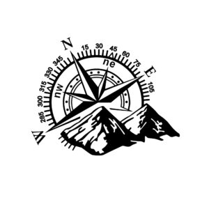 Mountain Compass Car Sticker Decal For Truck Moto Club Body Decor Stickers Auto Decal Cross-Country Camper Car Accessories