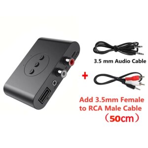 Bluetooth 5.0 Audio Receiver NFC U Disk RCA 3.5mm AUX USB Stereo Music Wireless Adapter With Mic For Car Kit Speaker Amplifier
