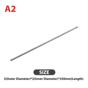 Silver Round 304 Stainless Steel Capillary Tube Pipe 250mm Hollow Circular Tube OD 3/4/5/6/8/10mm ID 2/3/5/6/8mm