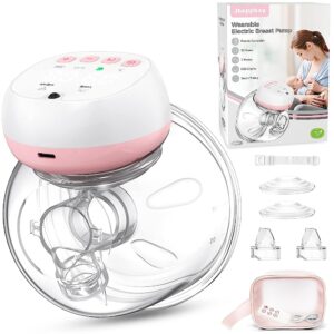 1200mAh Wearable Breast Pump Portable Hands Free Breastpump 12 Levels 3 Modes Electric Remote Control Painless Breastfeeding