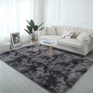 Tie Dye Gradient Carpet Home Soft Non-Slip Living Room Tea Table Mat Girls Bedroom Decorative Blanket Plush Washable Floor Mat