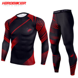 Men’s Workout Sports Suit Gym Fitness Compression Sportswear Set Running Jogging Sport Wear Clothes Exercise Rashguard Tracksuit