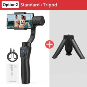 QAML F8 Handheld 3-Axis Gimbal Phone Holder Anti Shake Video Record Stabilizer for Xiaomi iPhone Cellphone Smartphone