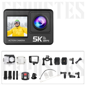 CERASTES Action Camera 5K 4K 60FPS WiFi Anti-shake Dual Screen 170┬░ Wide Angle 30m Waterproof Sport Camera with Remote Control