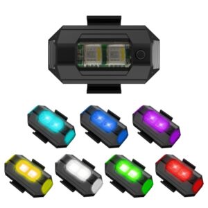 1PC 7 Color Mini USB Charging LED Anti-Collision Motorcycle Bicycle Light 5V Drone Strobe Lights Flashing Warning Signal Light
