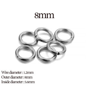 200pcs/Lot 4 5 6 8 10mm Stainless Steel Open Jump Rings Split Rings Connector For jewelry making Findings Accessories Supplies