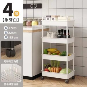 New Trolley Rack Kitchen Floor Bedroom Multi-Layer Baby Snacks Mobile Bathroom Bathroom Storage Storage Rack