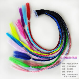 Motorcycle Helmet Braid Pigtails Ponytail With Sucker Motorbike Pigtails Women Men Casco Moto Ponytail Motorcycle Accessories