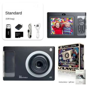 Y2K CCD Camera 1080P 48MP Portable Kids Camera 8X Zoom with Dual Lenses 2.8-inch TFT Screen for Boys Girls Teenagers Gift
