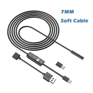 Industrial Endoscope Camera Ip67 Waterproof 5.5mm 7mm 3 In1 For Android Phone Pc Usb Endoscope Camera 6leds Adjustable
