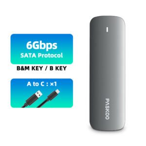 PASKOO M2 SSD Case NVME SATA 10Gbps Dual Protocol M.2 to USB Type C 3.1 SSD Adapter for NVME PCIE NGFF SATA SSD Disk Box M.2 SSD