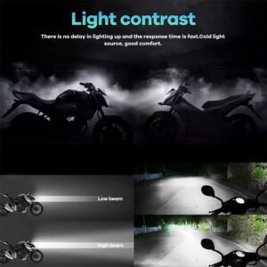 1Pcs Motorcycles Headlight Spotlights H4 BA20D 12-24V LED Moto Led Bulbs White Super Bright Autobike Fog Lamp Scooter Accessorie