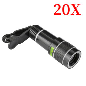 Lens Universal Clip 20X/12X Zoom Phone Camera Telephoto Lens Monocular Telescope Phone Universal Optical Telescope Lens Kit