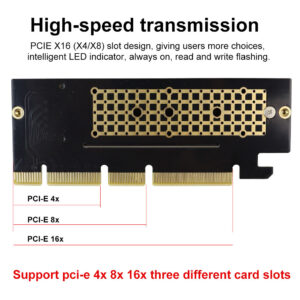 NVMe M2 Adapter M.2 M Key 2230 2242 2260 2280 SSD to PCI-e 3.0 Converter Card Support PCIE X4 X8 X16