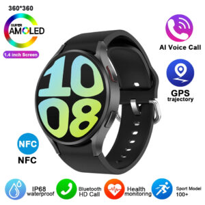 2024 New For Samsung Galaxy Watch 6 Classic Smart Watch Men Women Bluetooth Call HD AMOLED Voice Call NFC GPS Sports Watches