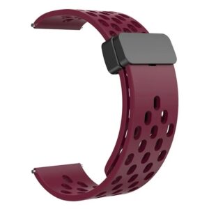 22mm 20mm Breathable Silicone Strap For Samsung Galaxy Watch 7 4 5 6 S3 Active Magnetic Band Huawei GT 3 4 Amazfit Bip Bracelet